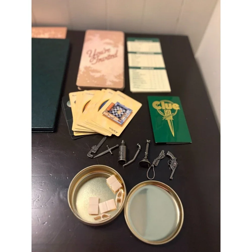 1998 Clue 50th Anniversary Edition Tin Parker Brothers Hasbro Complete Game